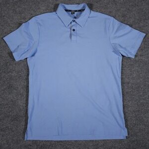 Public Rec Polo Shirt Mens Medium Blue Performance Stretch Golf Casual Athletic
